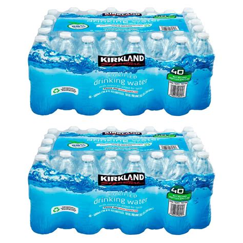 Kirkland Signature Purified Drinking Water, 16.9 Ounce, 40 Count (2 ...