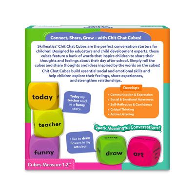 Chit Chat Cubes: After School Edition | Conversation Starter Game (age