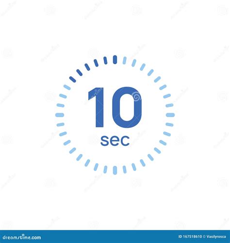 10 Second Timer Clock. 10 Sec Stopwatch Icon Countdown Time Digital ...