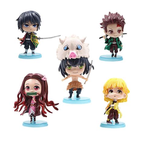 Devil Ninja Action Figures Height-8CM Set of 5 Figures| Set of 5 Blue ...