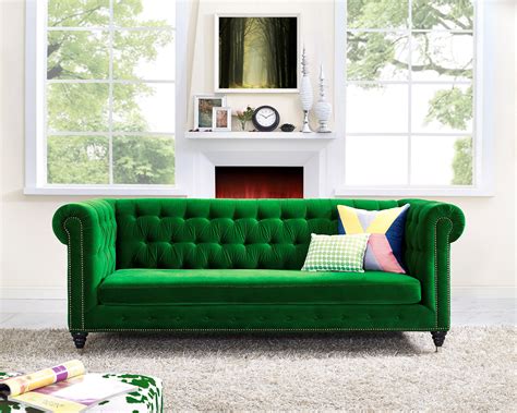 Velvet Green Sofa Accent Chair at Reynaldo Leahy blog