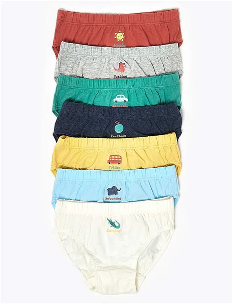 Buy 7 Pack Days of the Week Briefs (2-7 Yrs) at Marks & Spencer