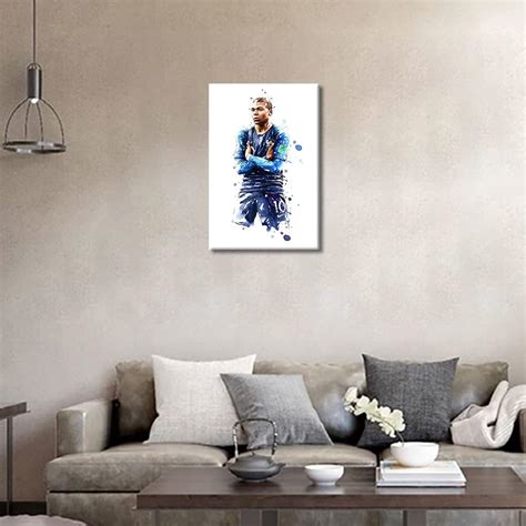 Buy Paris Saint-Germain Poster Canvas Wall Art Kylian Mbappe Paintings ...