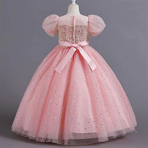 Kids Girls' Flower Girl Dress Party Dress Solid Color Flower Short ...