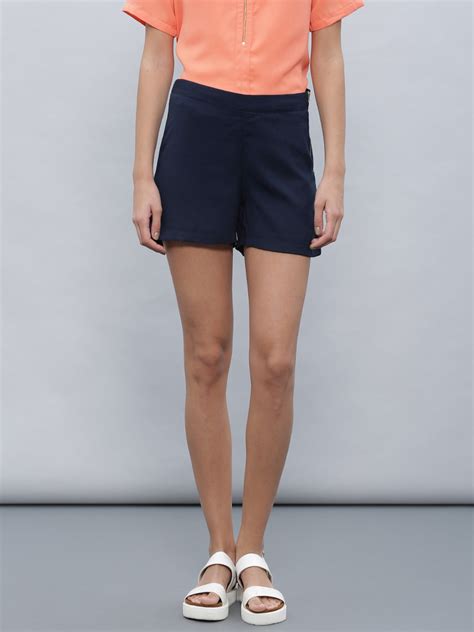 Buy Ether Women Navy Blue Shorts - Shorts for Women 1326578 | Myntra