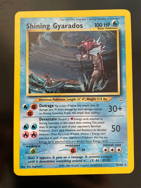 Pokemon Red Gyarados Card