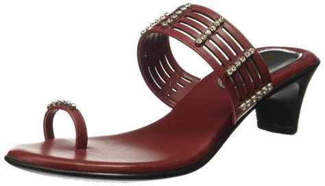 Buy BATA Women's Diamond Toe Ring Red Fashion Sandals - 7 UK/India (40 ...