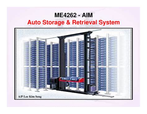 ASRS - teacher - ME4262 - AIM Auto Storage & Retrieval System Auto ...