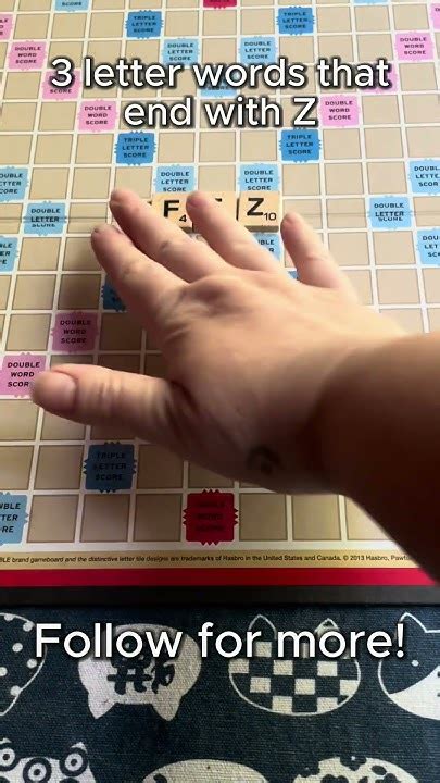 3 Letter Words that Use the Z in #scrabble - YouTube