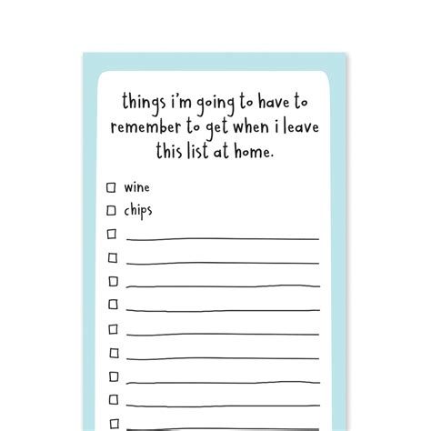 Funny Grocery List Notepad – carolyndraws