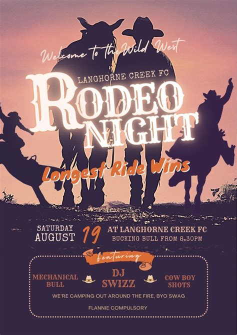 Rodeo Night ?, Langhorne Creek Football Club, Mclaren Flat, 19 August ...