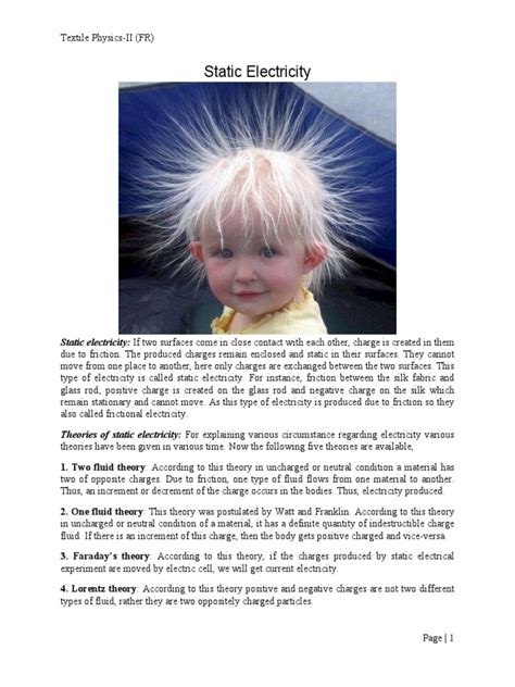 Image result for Static Electricity Chart