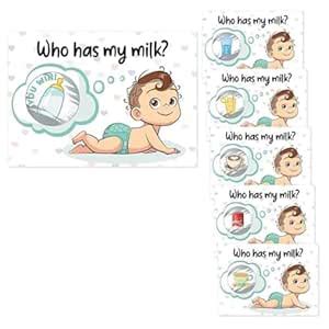 Craftmind Who has My Milk Baby Shower Scratch Off Game | 24 Cards - 2 ...