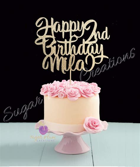 Buy Custom Happy Birthday Cake Topper, Personalized birthday Cake ...