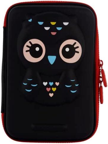 Ofsign Multipurpose Stylish Cute Owl Art Smiley Pencil Pouches, Hard ...