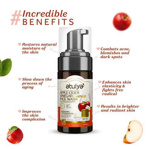 Atulya Apple Cider Vinegar Foaming Face Wash for Blackheads Removal 10 ...