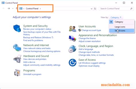 Image result for Win 10 Control Panel