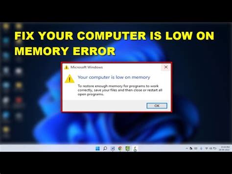 Computer Is Low On Memory 的图像结果
