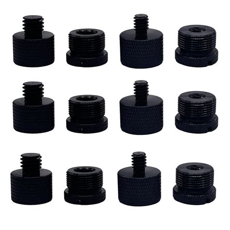 Zalengine 12pcs Mic Stand Adapter 5/8 Female to 3/8 Male and 3/8 Female ...