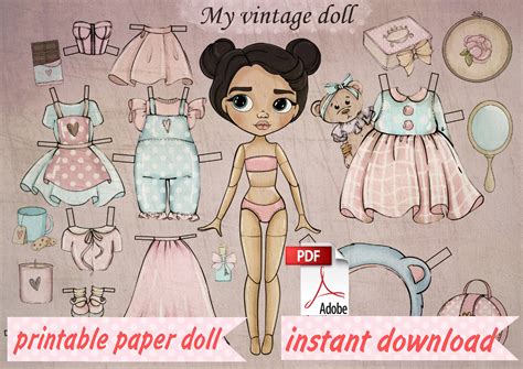 Printable Paper Doll Blythe With Clothes Digital PDF Instant ...