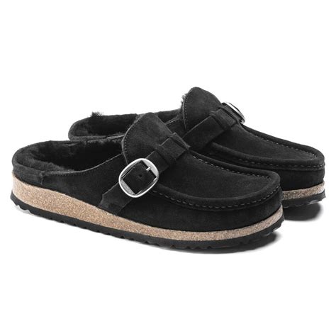 Buckley Shearling Suede Leather Black | BIRKENSTOCK