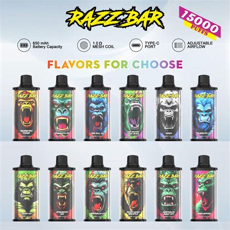 Raz Bar 15000 Puff Disposable Vape Prefilled Pod Device with Dual Power ...