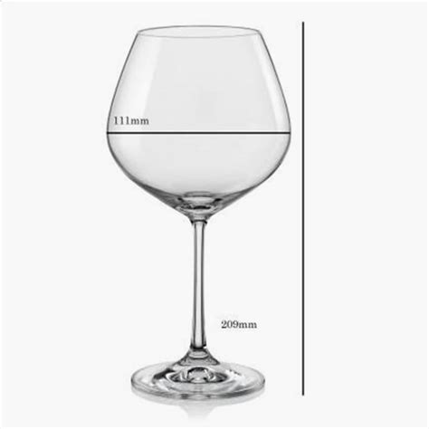Buy BOHEMIA CRYSTAL Viola Transparent Solid Crystal Wine Glass - 570ml ...