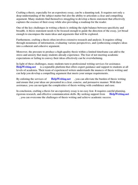 Example of Expository Essay Thesis | PDF | Essays | Thought