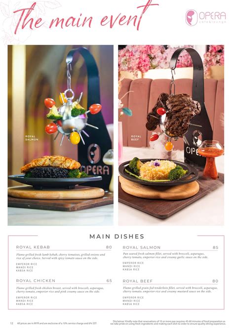 Image result for Opera Waterloo Menu