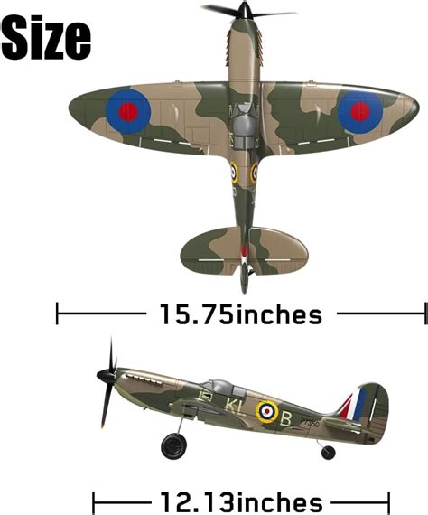 Buy RC Plane Spitfire Fighter 2.4Ghz 4CH Remote Control Aircraft Ready ...
