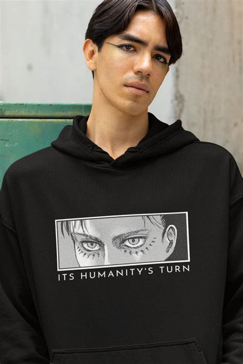 Eren Yaeger It's Humanity's Turn Oversized Hoodie – The STATIC Store