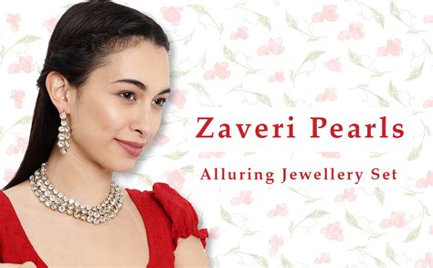 ZAVERI PEARLS Shimmering Stones Studded Necklace Set For Women-ZPFK8808 ...