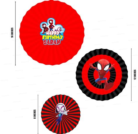 PSI Spidey and his Amazing Friends Theme Paper Fan| Personalized party ...