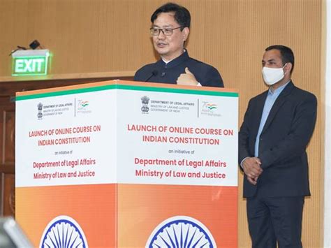 Constitution Day 2021: Law Minister Kiren Rijiju launches Online Course ...