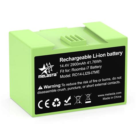Melasta 14.4v 2900mah Replacement Lithium Ion Battery For Irobot Roomba ...