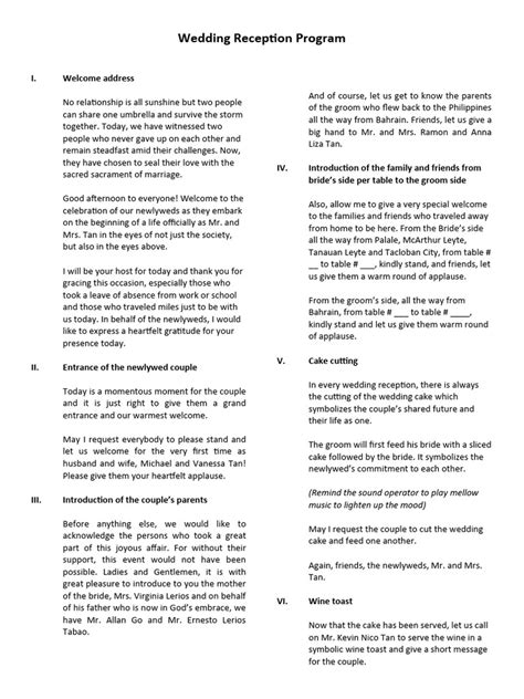 Image result for Wedding Reception Anchoring Script