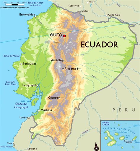 Ecuador Map In South America - Ecuador Map In South America Icons ...