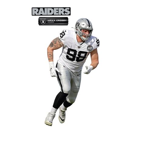 Maxx Crosby - Officially Licensed NFL Removable Wall Decal | Removable wall decals, Removable ...
