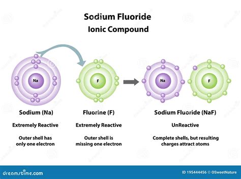 Sodium Fluoride, Chemical Structure. Skeletal Formula. Royalty-Free ...