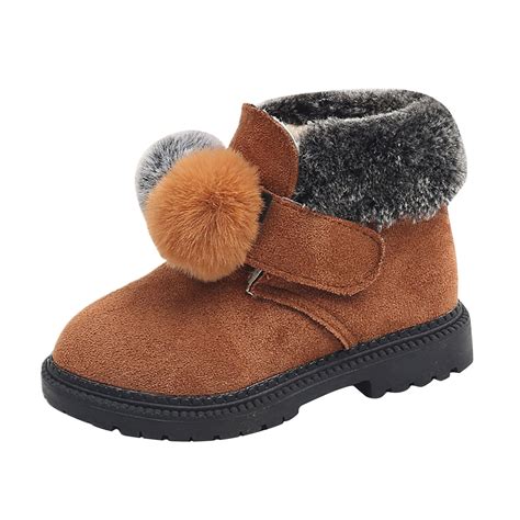 CHENge Girls Boots Size 3,Girls Winter Snow Boots Warm Thick Sole Non ...
