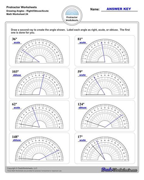 Angles with a Protractor - Worksheets Library