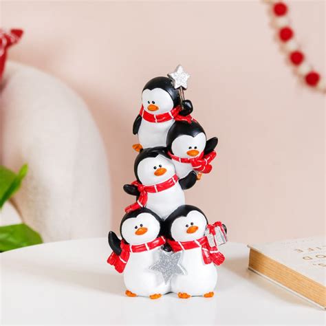 Whimsical Penguin Tower Showpiece Online - Premium Decor Object | Nestasia