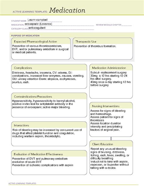 Ati Medication Template - feer.edu.pl