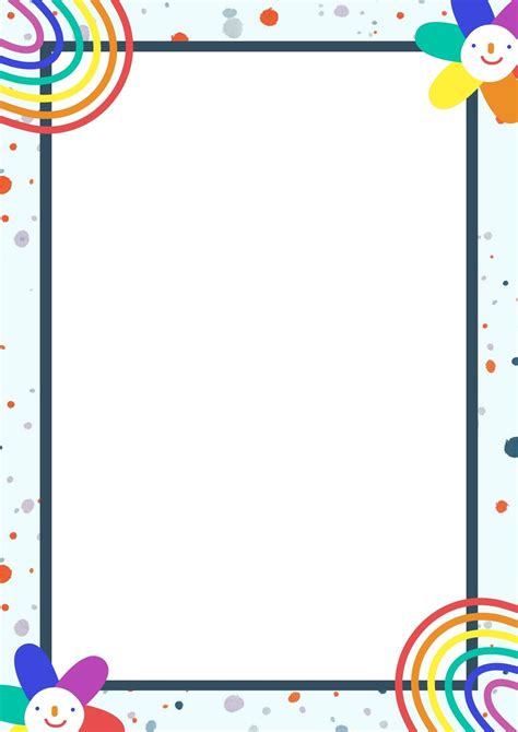 Colorful Minimalist Kids Page Border - Templates by Canva | Borders for ...