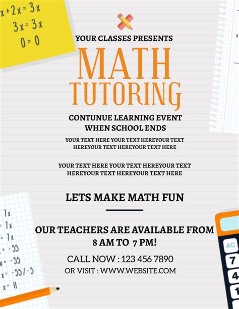Image result for Math Tutor Advertisement Sample