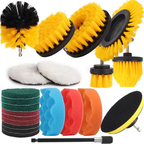 Drill Brush Set, 22 Pcs Drill Scrubber Brush Kit Includes All Purpose ...