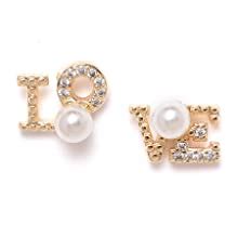 Zaveri Pearls Gold Tone Cubic Zirconia & Pearl Contemporary Brass Stud ...