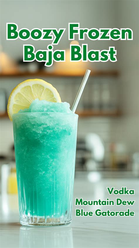 Boozy Frozen Baja Blast | Recipe in 2025 | Frozen mixed drinks, Vodka ...