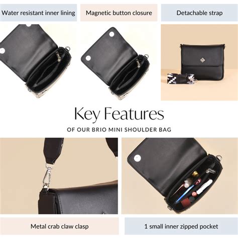 Brio Sassy Sleek Shoulder Bag Black Online - Premium Shoulder Bag ...