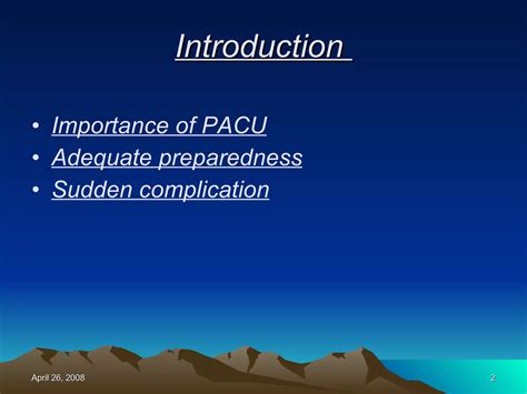 Post Anesthesia Care Unit | PPT